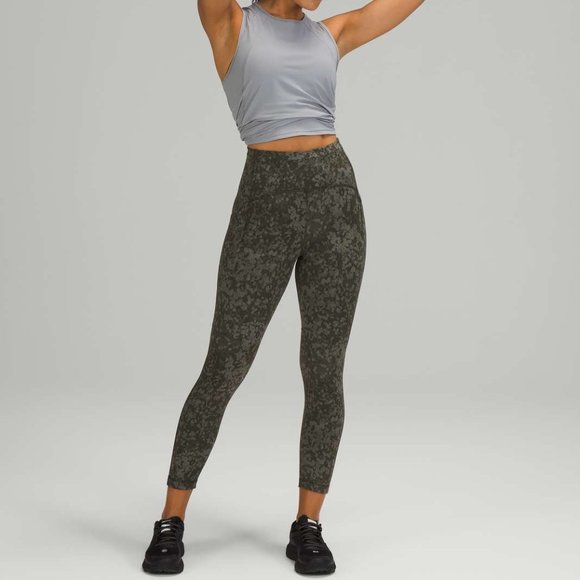 lululemon athletica Pants - NWT lululemon Swift Speed HR Crop 23", 6, Speckle Spritz Jacquard Grey Sage